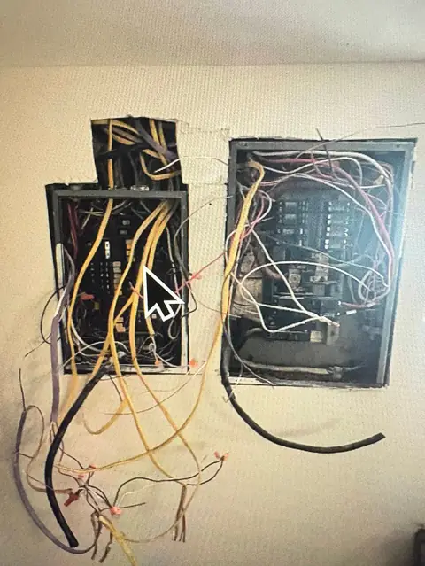 Dual panel replacement in progress, DawnStar Electrical, Northern Colorado